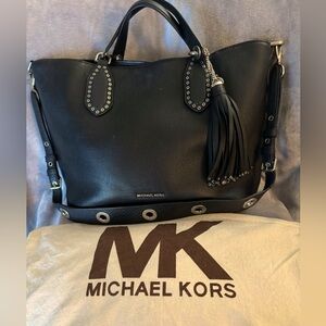 Michael Kors Large Black “Brooklyn” Satchel